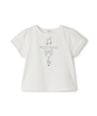 ラインストーンモチーフ 半袖Tシャツ 6062207 | mezzo piano