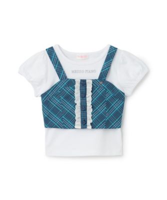 【平成レトロ】メゾピアノTシャツ150 フルーツxギンガムチェック セール】フード チェックシャツ（シャツ/ブラウス）｜mezzo piano