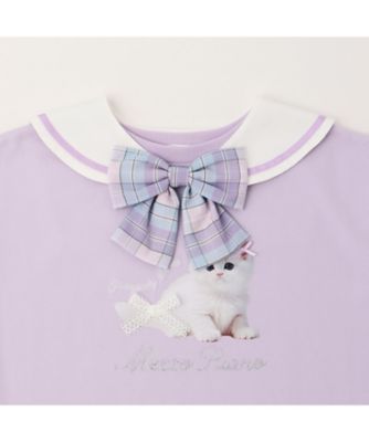 セーラー襟つき 半袖Tシャツ 6062217 | mezzo piano