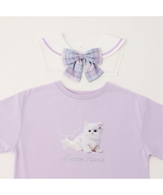 セーラー襟つき 半袖Tシャツ 6062217 | mezzo piano