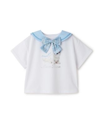 セーラー襟つき 半袖Tシャツ 6062217 | mezzo piano