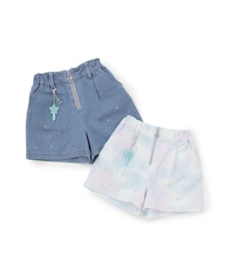 蓄光チャームつき フロントZIPショートパンツ 接触冷感
