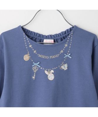 アリスネックレス刺しゅう 長袖Tシャツ 6063212 | mezzo piano