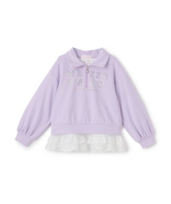 ハーフZIPプルオーバー＆裾フリル半袖Tシャツセット
