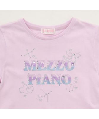 半袖　ピンク　フリル　ロゴマーク キラキラ星座ロゴ 半袖Tシャツ 接触冷感 6063228 | mezzo