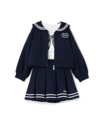 セーラーZIPパーカ＆ラインスカパン＆半袖Tシャツセット