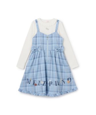 ロゴ刺しゅうキャミワンピース＆長袖Tシャツセット 6063316