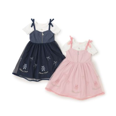 バレエ刺しゅうキャミワンピース＆半袖Tシャツセット 6063322