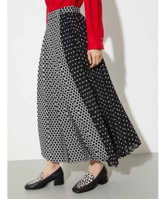 リカモ プリーツ ポルカドット ラップ スカート 6101016102