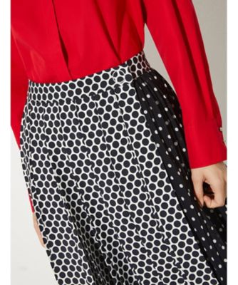 リカモ プリーツ ポルカドット ラップ スカート 6101016102