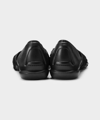 【美品】SHISEI ブラック フラットシューズ フラットシューズ FRINGE SEPALATE 61042R