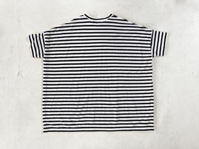 ガーゼボーダーオーバーサイズハーフＴシャツ ＧＡＵＺＥ ＢＯＲＤＥＲ