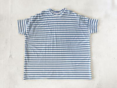 ガーゼボーダーオーバーサイズハーフＴシャツ　ＧＡＵＺＥ　ＢＯＲＤＥＲ　ＯＶＥＲＳＩＺＥ　Ｈ／Ｔ　ＳＨＩＲＴ