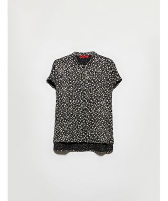 【送料無料】MAX & Co. (Women)/マックス アンド コー メッシーナ マイクロ フローラル ジャカード ブラウス 6116145102 BLACK トップス【三越伊勢丹/公式】