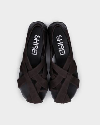 最終価格 SHISEI W CROSS SLIPON / BLACK 24cm シューズ W CROSS SLIPON 62044O | SHISEI (Women