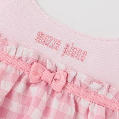 オリジナルボックスつきギンガムフリルスタイ＆スカートブルマセット