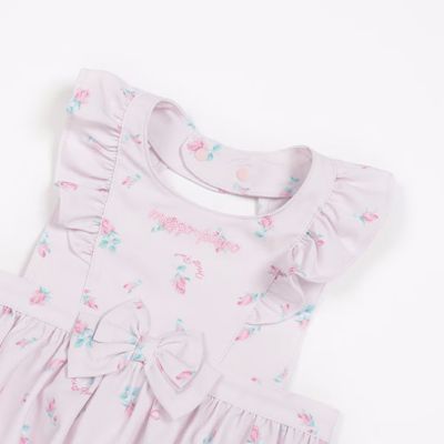 オリジナルボックスつき　ローズつぼみ柄エプロン＆ヘアバンドセット