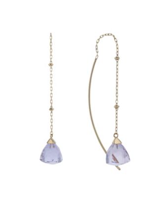 ＜festaria bijou SOPHIA (Women)＞Ｋ１８ＹＧアメシストピアス