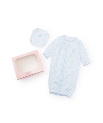 ＜mezzo piano (Baby&Kids)＞エンジェルウサギ柄２ｗａｙオール＆スタイセット　ＢＯＸ付　６２５３５２２