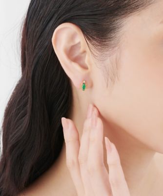 K18YG Emerald Stud レディースイヤリングイヤリング