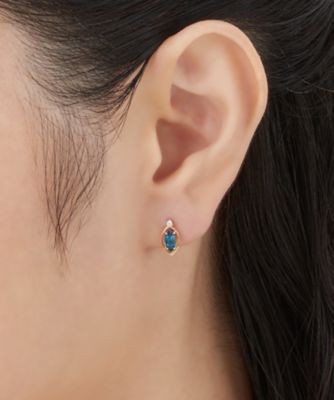 K18YGトパーズダイヤモンドピアス
