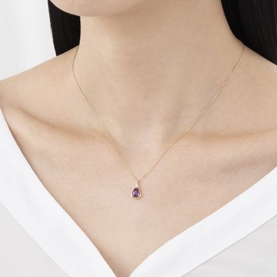 Ｋ１８ＹＧ　アメシスト・ダイヤモンド　ネックレス　６２５９７－２２１３０００００