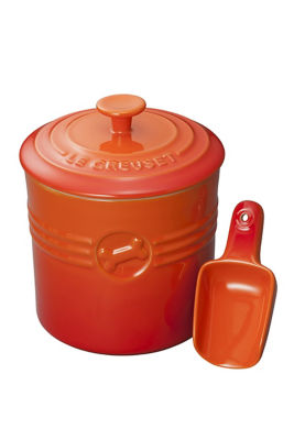 LE CREUSET ペットコンテナー フードコンテナー 保存容器 ローズ - 容器