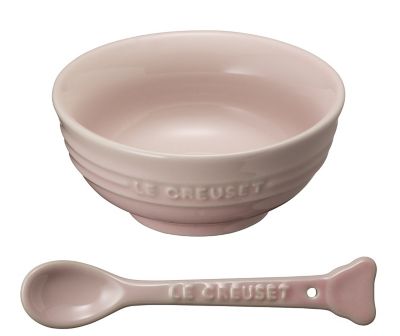 ＜三越伊勢丹/公式＞ LE CREUSET/ル・クルーゼ ベビー・ボール＆スプーン・セット ミルキーピンク お椀・深鉢【三越伊勢丹/公式】