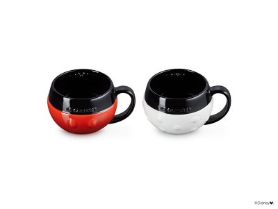 【ル・クルーゼおまとめ】ミッキー＆ミニー／マグ　３８０ｍｌ　（２個入り）