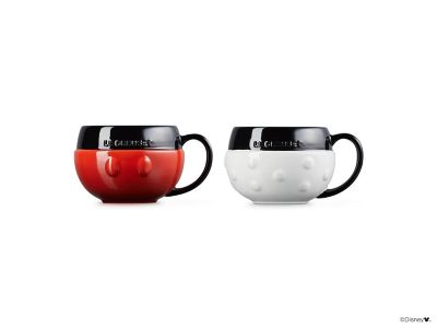 【ル・クルーゼおまとめ】ミッキー＆ミニー／マグ　３８０ｍｌ　（２個入り）