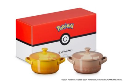 ＜LE CREUSET＞ポケモン　ミニ・ココット　（２個入り）　ピカチュウ／イーブイ【ル・クルーゼおまとめ】