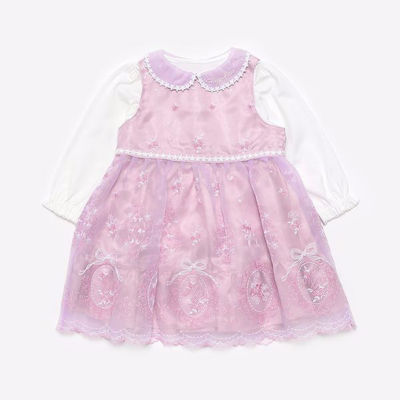 バラ刺繍オーガンジーワンピース＆インナーセット | mezzo piano  