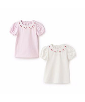 いちご刺しゅう　半袖Ｔシャツ　６３５１２０５