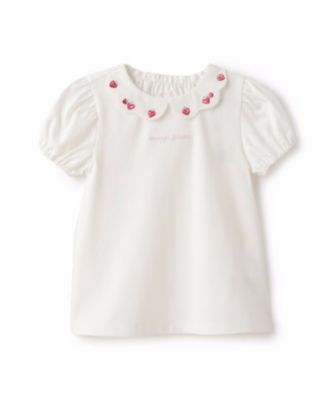 ＜mezzo piano (Baby&Kids)＞いちご刺しゅう　半袖Ｔシャツ　６３５１２０５