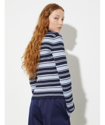 ロクスタ ストライプ ポロネック ニット 6361146102