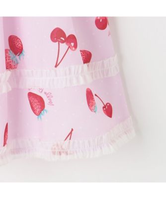 イチゴチェリードット柄　ドッキングワンピース＆ブルマセット　６３６１３０４