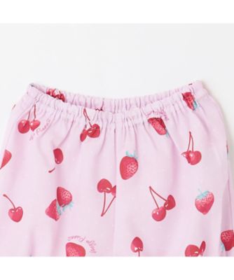 イチゴチェリードット柄　ドッキングワンピース＆ブルマセット　６３６１３０４