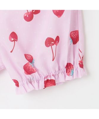 イチゴチェリードット柄　ドッキングワンピース＆ブルマセット　６３６１３０４