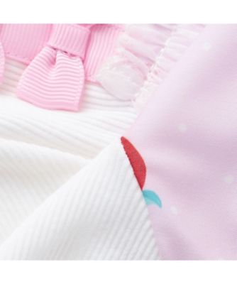 イチゴチェリードット柄　ドッキングワンピース＆ブルマセット　６３６１３０４