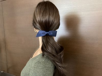 リボン バミューダボウボリュームバレッタ FRANCE LUXE - ヘアアクセサリー