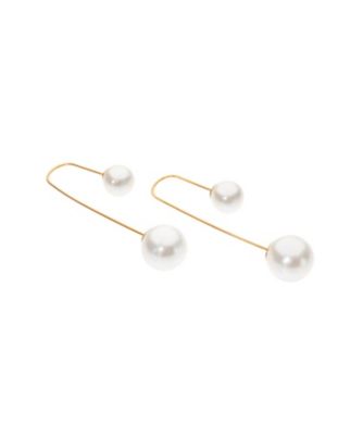 FRANCE LUXE (Women)/フランスラックス ダブル パール ドロップ ピアス(ゴールド)