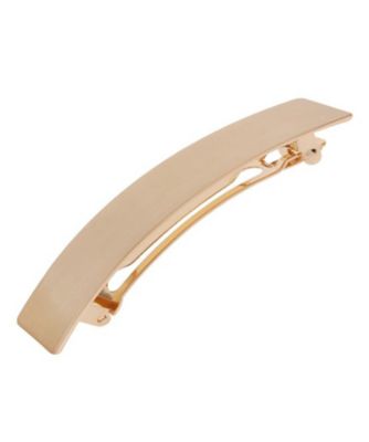 ＜FRANCE LUXE (Women)＞ブラッシュド　メタル　レクタングル　バレッタ　（ゴールド）