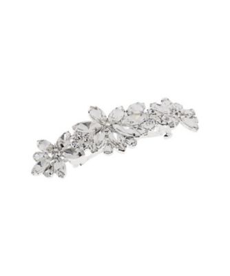 ＜FRANCE LUXE (Women)＞クリスタル　フラワー　バレッタ　クリスタル／シルバー　６３９７０９６０５４０９
