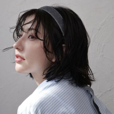 ベロア　ロング　リボン　ヘッドバンド（Ｃｈｉｅｍｉ　Ａｉｋｏｕ　Ｃｏｌｌａｂｏｒａｔｉｏｎ）