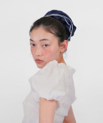 クワイエット　ブルームスクランチー（ネイビー／ホワイト）　６３９７０９６９７８２４