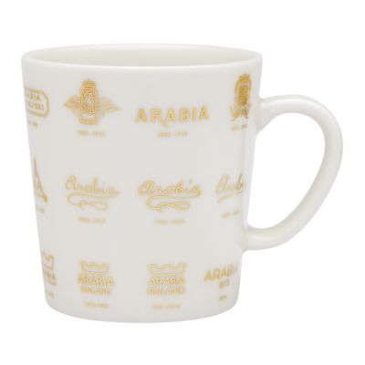＜ARABIA＞スタンプマグ０．３Ｌ　ゴールド