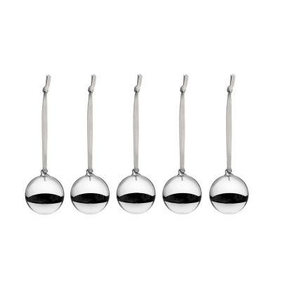 ＜iittala＞ミニオーナメントボール５個セット　ミラー