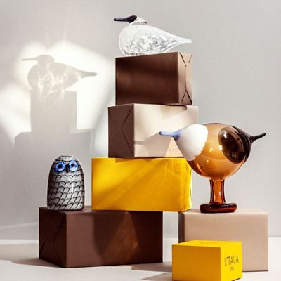 最終お値下げイッタラ　メンフクロウ　大中小 3点セット バード バイ トイッカ フクロウ（子）グレー | iittala/イッタラ