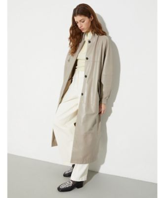 ＜MAX&Co. (Women)＞ジンセン　グロッシー　レザー　ダスター　コート　６４７１０１６１０２