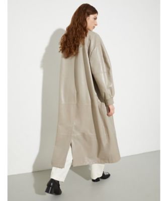 ジンセン グロッシー レザー ダスター コート 6471016102